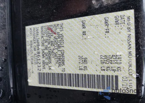 2015 Nissan Altima 2.5 S z USA, uszkodzony, nr VIN 1N4AL3AP8FN861212